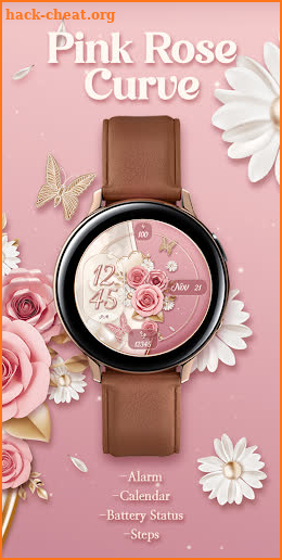 Pink Rose Curve_Watchface screenshot