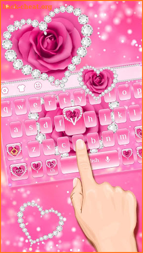 Pink Rose Diamond Keyboard screenshot