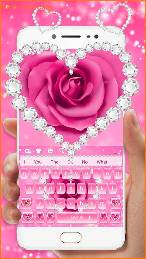 Pink Rose Diamond Keyboard screenshot