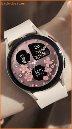 Pink Rose Flowers Watch Face screenshot