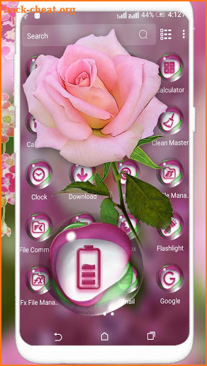 Pink Rose Launcher Theme screenshot