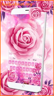 Pink Rose Love Keyboard screenshot