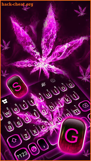 Pink Smokey Weed Keyboard Theme screenshot