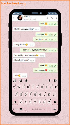 Pink SMS Keyboard Background screenshot