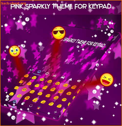 Pink Sparkly Theme For Keypad screenshot