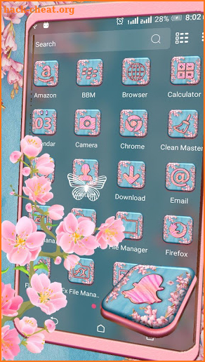 Pink Spring Flowers Launcher Theme screenshot