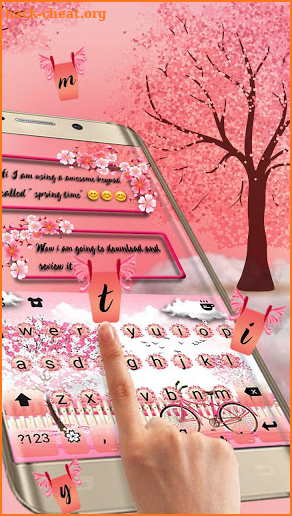 Pink Spring Keyboard Theme screenshot