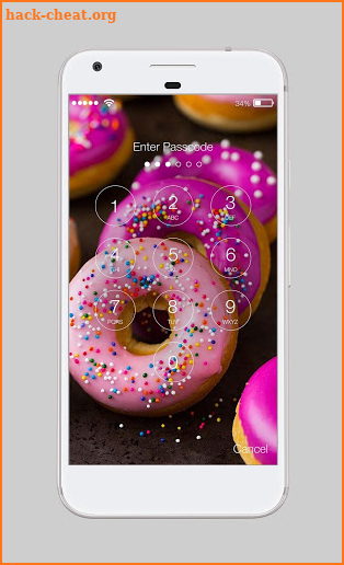 Pink Tasty Donuts Baking Lock Screen Password screenshot