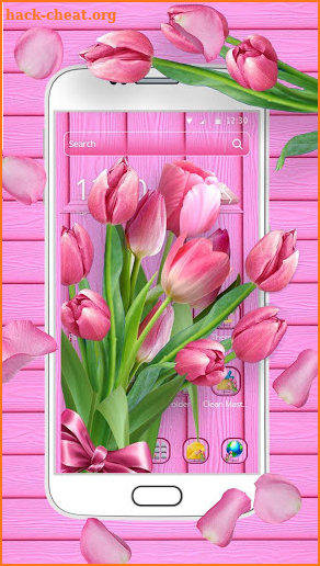 Pink Tulip Flower Theme screenshot