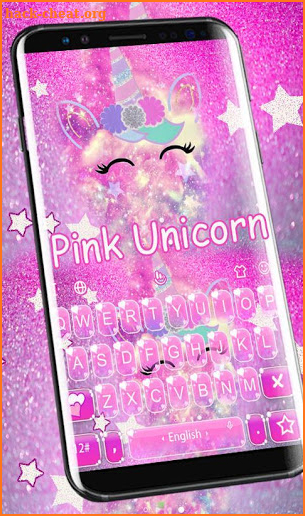 Pink Unicorn Keyboard Theme screenshot