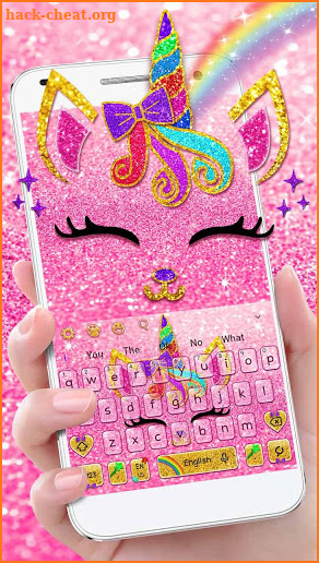 Pink Unicorn Kitty Keyboard screenshot