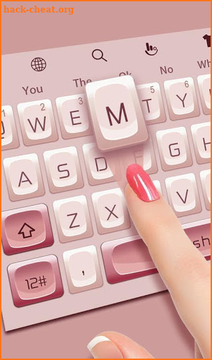 Pink White Mechanical Keyboard Theme screenshot