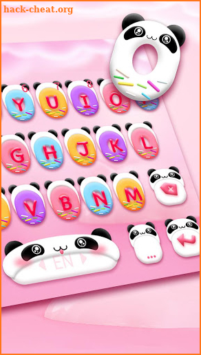 Pinky Panda Donuts New Keyboard Theme screenshot