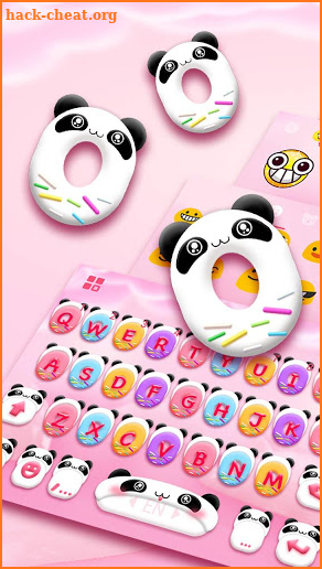 Pinky Panda Donuts New Keyboard Theme screenshot