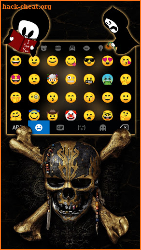 Pirate Skull Keyboard Background screenshot