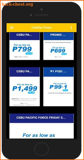 Piso Fare App for CebuPac screenshot