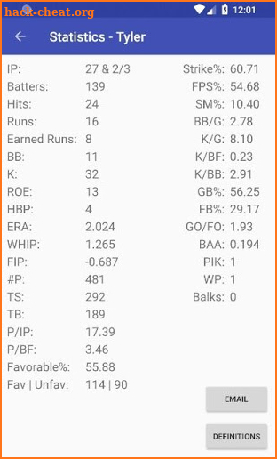 Pitching Counter / Stats Tracker Pro screenshot