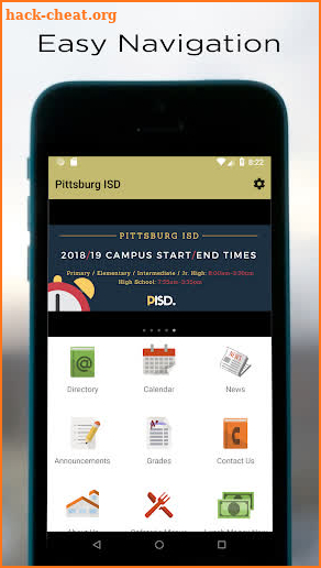 Pittsburg ISD screenshot