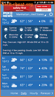 PIX 11 New York City Weather screenshot