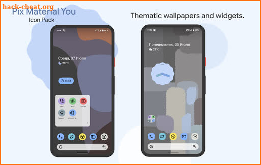 Pix Material You Icons and Widgets. screenshot