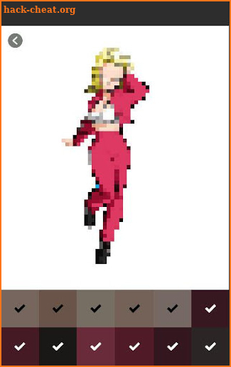 Pixel art Coloring by numbers for super sayain screenshot