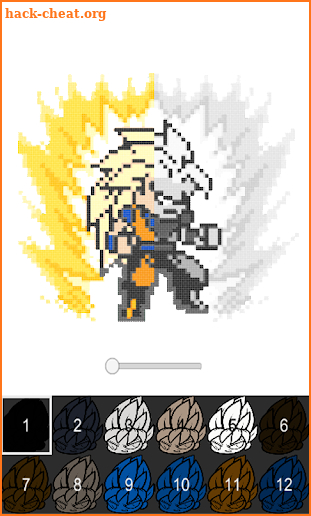 Pixel-Art DBZ Paint By Number Bakugan screenshot