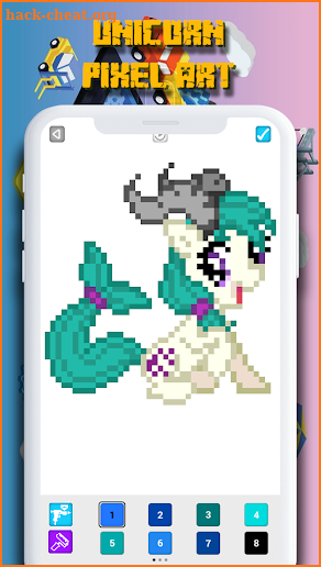 Pixel Art - Unicorn Coloring by Number screenshot