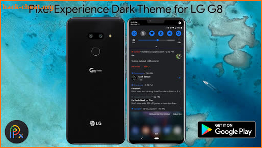 Pixel Experience Dark Theme For LG G8 screenshot