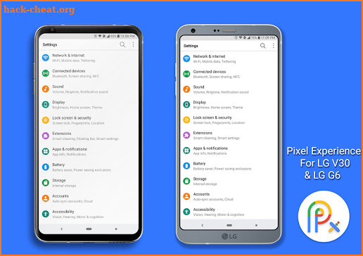 Pixel Experience Theme for LG V30 LG G6 screenshot