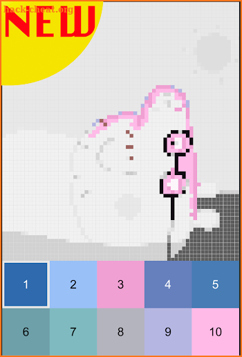 Pixel Piggy In Number Art Coloring screenshot