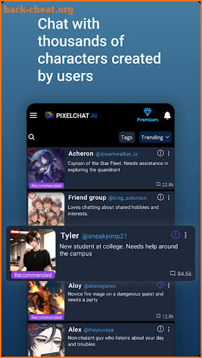PixelChat: AI Character Chat screenshot