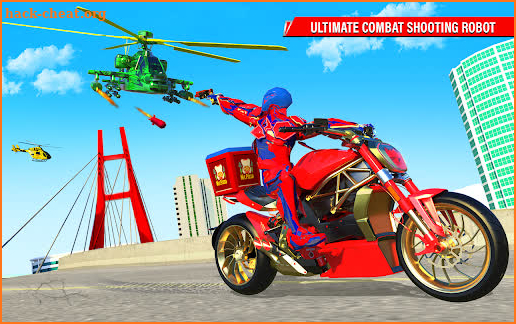 Pizza Delivery Robot Moto Bike Transport Game 2021 screenshot