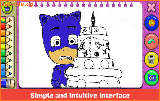 PJ Heros Masks coloring book screenshot