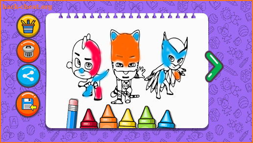 PJ Mask  Coloring Book Game for kids screenshot