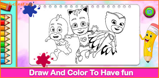 Pj super heroes coloring mask screenshot