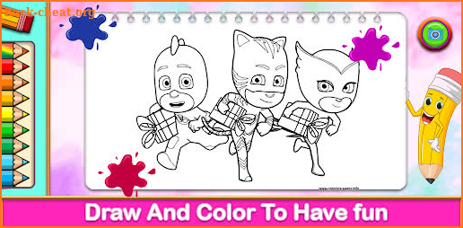 Pj super heroes coloring mask screenshot