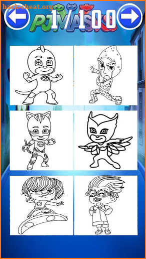 pj superhero masks coloring game screenshot