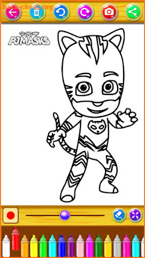 PJ Superheroes Masks coloring book screenshot