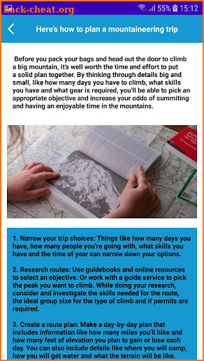 Plan a Mountaineering Trip screenshot