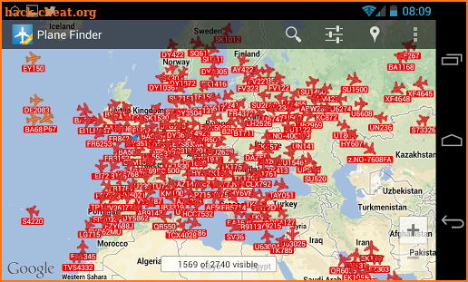 Plane Finder Lite screenshot