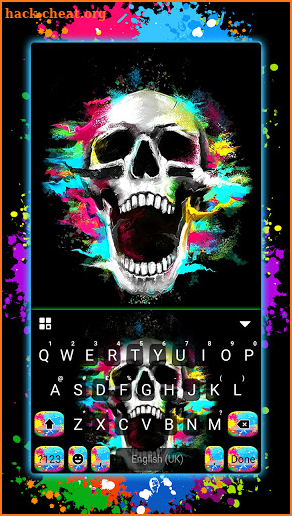 Plash Colorful Skull Keyboard Background screenshot