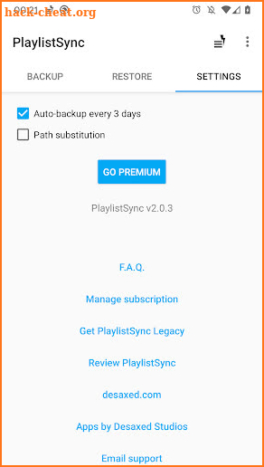 PlaylistSync - Playlist Backup screenshot