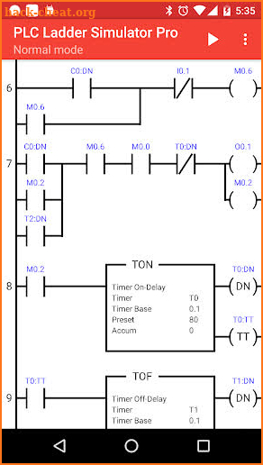 PLC Ladder Simulator Pro screenshot