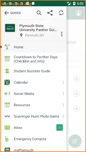 Plymouth State University screenshot