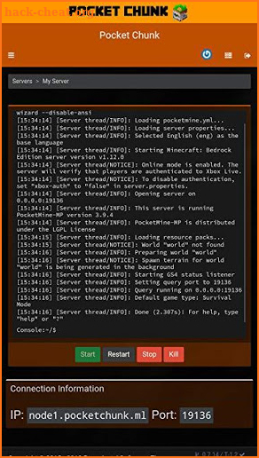 Pocket Chunk - Premium Bedrock Server Hosting screenshot