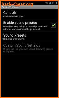 Pocket Theremin screenshot