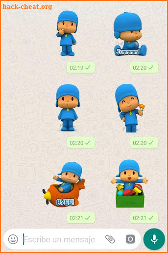 Pocoyo stickers for WhatsApp screenshot