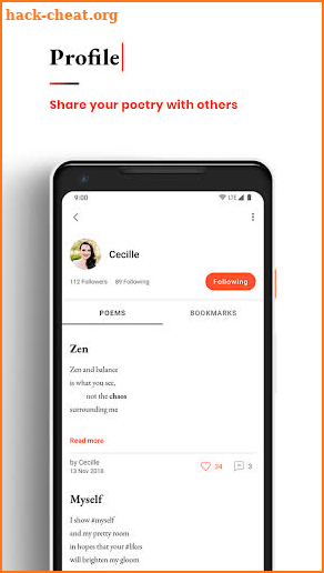 Poetizer - Social Network for Poetry screenshot