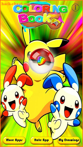 poke moon coloring pika screenshot