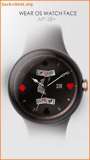 Poker analog watch face screenshot